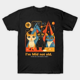 Mid Century Modern CAT Glass Grooves T-Shirt